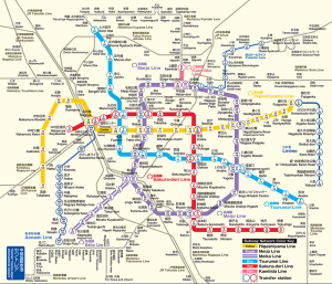 名古屋市周辺公共交通機関アクセスマップ